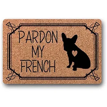 Benim Fransız Komik Fransız Bulldog Karşılama paspas Kaymaz Fransız Halı Paspas Halı Köpek Sevgilisi için Pet Ev Dekor Hediye