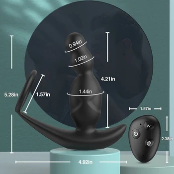 Bluetooth Erkek prostat masaj aleti Vibratör 360°Döndür Anal Fişler Penis Halkası Butt Plug Vibratör APP Seks Oyuncakları Erkekler için Masturbator