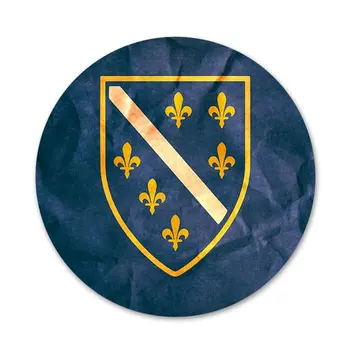 Bosna Hersek bayrağı Rozeti Broş Pin giysi aksesuarları Sırt Çantası Dekorasyon hediye 58mm
