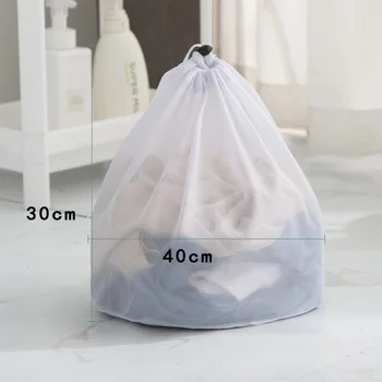 Büyük İpli çamaşır torbası seti İnce ve Kaba Örgü Yıkama Torbası Pantolon Ceket Perde yatak çarşafı