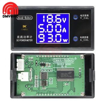 DC 0-100V 5A 10A 250W 1000W LCD Dijital Voltmetre Ampermetre Wattmetre Gerilim Akım Güç Ölçer Volt Dedektörü Test Cihazı Monitör