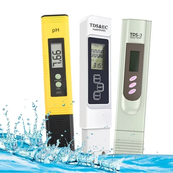 Dijital PH EC TDS Metre Cihazı Sıcaklık Kalem Su Saflığı PPM Filtre Hidroponik Akvaryum Havuz Suyu Monitörü