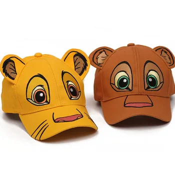 Disney Anime Aslan Kral Simba Bahar Yaz Bebek beyzbol şapkası Erkek Kız Çocuk Şapkaları Açık Snapback Şapka Çocuklar Güneş Kapaklar