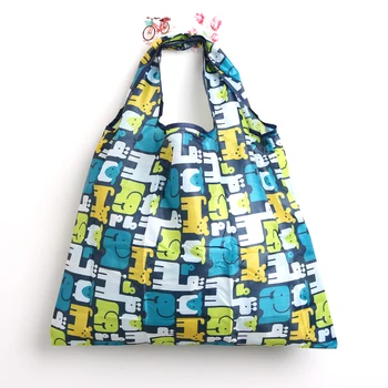 Eko Kullanımlık Kalınlaşmış Süpermarket alışveriş çantası Moda Baskı Oxford kumaş bez çantalar Büyük Katlanabilir alışveriş çantası