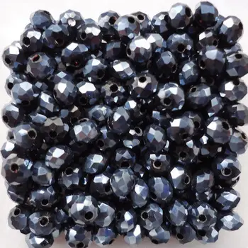 EN kaliteli 4mm 5040# 1000 adet AAA Düz oval Avusturyalı kristaller boncuk gevşek topu kaynağı AB renk kaplama Takı Siyah safra