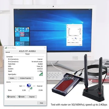 Fenvi Masaüstü Wi-Fi 6E AX210 PCIe wifi adaptörü 2.4 Ghz / 5G / 6G Bluetooth 5.2 802.11 ax Intel AX210NGW Kablosuz Wifi6 Kartı Windows 10