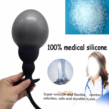 Genişleme Çapı 13cm Şişme Süper Anal Plug Şişme Büyük Popo Fiş Vajina Anüs Genişleme prostat masajı Göt Dilatör