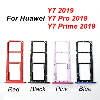 Huawei Y7 Pro Başbakan Y7 2019 SIM Kart Tepsi SIM Yuvası Tutucu Soket Adaptörü Değiştirme DUB-LX1 DUB-LX2 DUB-LX3