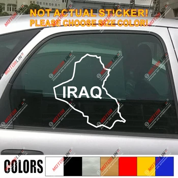 Irak Haritası anahat Siluet Veteran Veteriner çıkartma Araba Vinil seçim boyutu renk