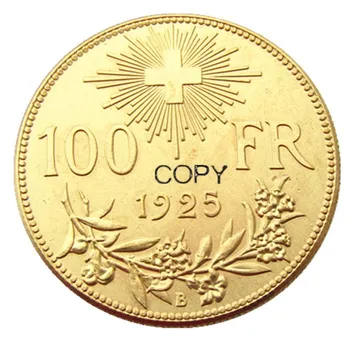 Isviçre 100 Frs 1925 Altın Kaplama Kopya Para