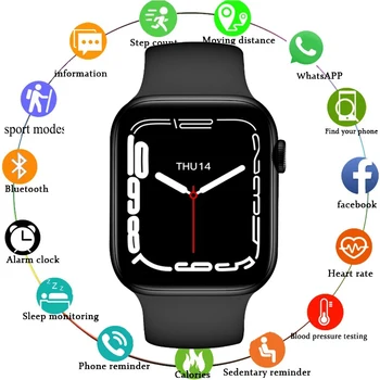 IWO I7 Pro Max Akıllı İzle Erkekler Serisi 7 Çağrı Kan Basıncı Monitörü Kadın Bluetooth Bağlı İzle Smartwatch Apple HUAWEİ