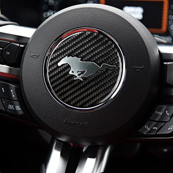 Iç Araba direksiyon Cobra Shelby At Amblemi Karbon Fiber Sticker Araba Styling Ford Mustang-2020 İçin