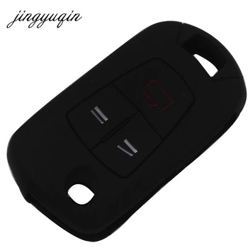 Jingyuqin 3 Düğme Katlanır Kapak Uzaktan Anahtar Kutu Fob Silikon Kapak İçin Vauxhall Opel Astra H Corsa D Vectra C Zafira