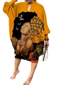 Kadınlar için afrika Elbiseler Afrika Giysi Afrika Elbise Baskı Dashiki Bayanlar Giyim Artı Boyutu Elbise L-5XL