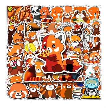 Karikatür Anime Kawaii Kırmızı Panda Çıkartmalar Dizüstü Bavul Kırtasiye Su Geçirmez Çıkartmaları Albümü Graffiti Çocuk Oyuncakları Hediyeler