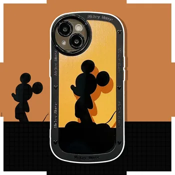 Karikatür Fare Crossbody Kordon Askısı Durumda iPhone 13 12 11 Pro Max X XS XR Klip Kolye Halat Silikon Koruma Kapağı