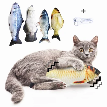Kedi Sallayarak Catnip Oyuncak Balık USB Elektrikli Şarj Simülasyon Dans Atlama Hareketli Disket Balık Kedi Oyuncak Elektronik Balık Kediler İçin