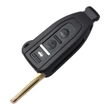 KEYECU 3 Düğme Akıllı Prox Uzaktan Anahtar Shell Kılıf Fob Lexus LS430 2002 2003 2004 2005 2006 Kapak Kesilmemiş Bıçak İle