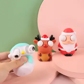 Komik Noel Baba Geyik Kardan Adam Sıkmak Oyuncak noel hediyesi Stres Rahatlatıcı Anti-stres Fidget Çocuk Oyuncak Parti Hediye yılbaşı dekoru