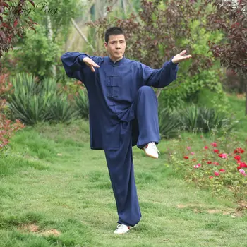 Kung fu giyim wushu kung fu kostüm tai chi chuan üniforma geleneksel çin erkekler tai ji giyim oryantal erkek giysileri V709