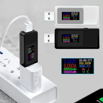 KWS-MX19 Renkli Ekran USB Dedektörü Voltmetre Ampermetre USB Test Cihazı Gerilim Akım Güç Kapasitesi Ölçer Monitör