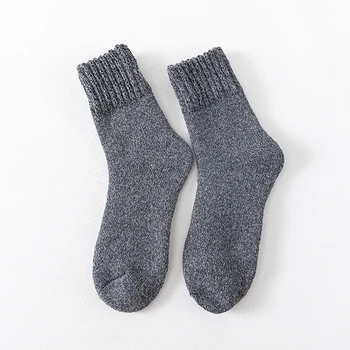 Kış erkek Süper Kalın Sıcak Yüksek Kaliteli Harajuku Retro Sıcak Tutmak Çift Çorap Soğuğa Karşı Kalın Yumuşak Yün Çorap 3 Çift