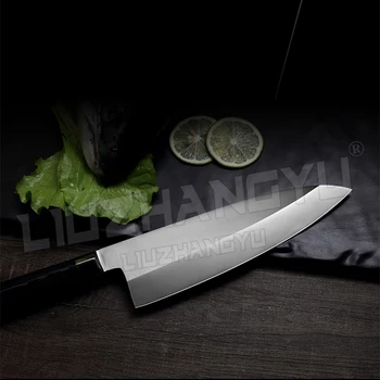 LIUZHANGYU Profesyonel Japon Deba Bıçağı Yüksek Karbonlu Çelik Süper Keskin Mutfak Bıçağı somon bıçağı Sashimi Suşi mutfak bıçağı