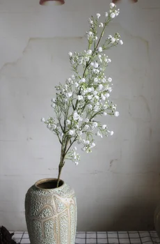 Lüks Uzun babysbreath şube Yapay Çiçekler düzenleme plastik sahte bitki ev Noel güz Dekorasyon flores artificiales