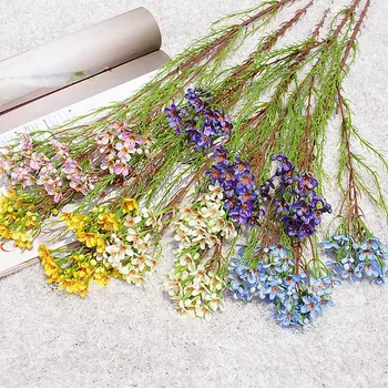 Lüks Uzun kök Avustralya Lamei çiçek şube ipek yapay çiçekler düğün parti için güz dekorasyon flores artificiales