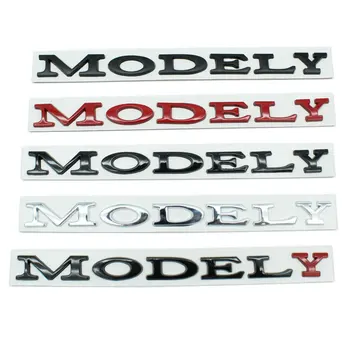 MODEL 3 MODEL Y MODELİ X MODEL S mektup logosu Araba çıkartmaları Tesla vücut modifikasyon aksesuarları gövde arka dekorasyon çıkartmaları