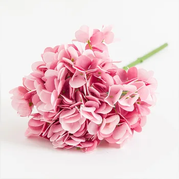 Mor yapay çiçek İpek Ortanca Güz Süslemeleri Ev İçin Sahte Dekoratif Çiçekler Düğün Bahçe Dekorları Flores
