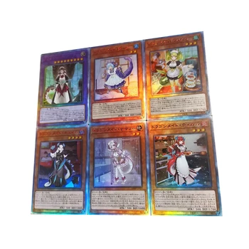 Oh Diy Kartın Bayan Kobayashi Dragon Anime Kart Oyunu Anime Yugioh Oyun Kartları, Oyuncaklar Koleksiyonu Hizmetçi 6Pcs Yu-Gi-