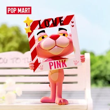 POP MART Pembe Panter İfade Aşk Serisi Kör Rastgele Kutusu Anime Figürü Gizem Kutusu Oyuncak Bebek Sevimli Masaüstü Süsler Hediye