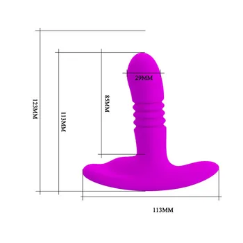 PRETTY AŞK Silikon Otomatik Teleskopik Anal Plug Vibratör Kadınlar İçin Seks Oyuncakları Vajina Büyük Yapay Penis Erkekler Butt Plug prostat masaj aleti