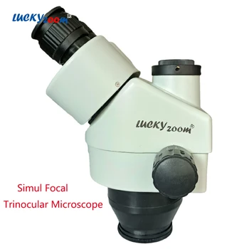 Profesyonel Simul Odak Trinoküler Mikroskop Yeni Kafa Stereo Zoom Microscopio Lehimleme Telefonu Tamir 30MM Mercek Tüpü