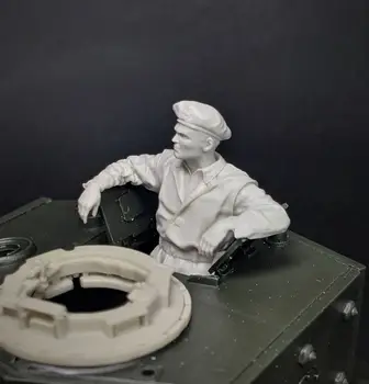 Reçine Asker GK Heykelcik 1/35 Ölçekli şekilli kalıp kiti İKINCI DÜNYA savaşı ABD Tankeri (Zırhlı Araç) Demonte ve Boyasız