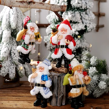 Reçine Noel Baba Bebek Noel Ağacı Asılı Kolye Süsler Ev Dekorasyonu İçin Yeni Yıl Noel Noel Partisi Malzemeleri Çocuklar Hediye