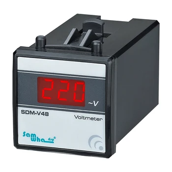 Samwha-Dsp SDM - V Dijital Voltmetre, İnce Kompakt, LED Panel Metre