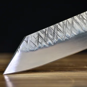 Sashimi El Bıçağı 7Cr17MoV Yüksek Karbonlu Çelik Et Cleaver Japon Mutfak Bıçağı Bronz Ejderha Dekoratif Kolu