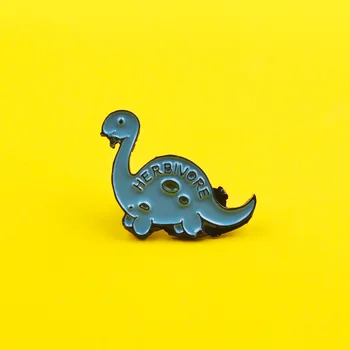 Sevimli DinosaurBadges Emaye Pin Karikatür Özel Komik Hayvan Broş Çanta Yaka Pin Rozeti Bitki Takı Hediye Çocuklar için