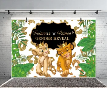 Simba Aslan Kral Zemin Bebek Duş 1st Çocuk Mutlu Doğum Günü Partisi Yenidoğan Fotoğraf Arka Plan Kızlar Photocall Fotoğraf Afiş