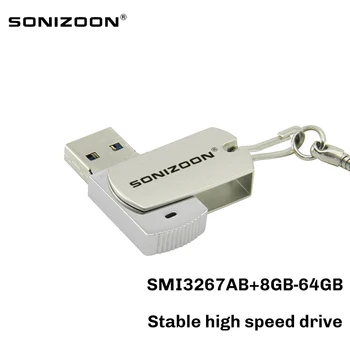SONIZOON XEZUSB3. 0005 Dönen kalem sürücü USB flash sürücü SMI3267AB/AEscheme 8GB 16GB 32GB 64GB İstikrarlı yüksek hızlı memoriaastick