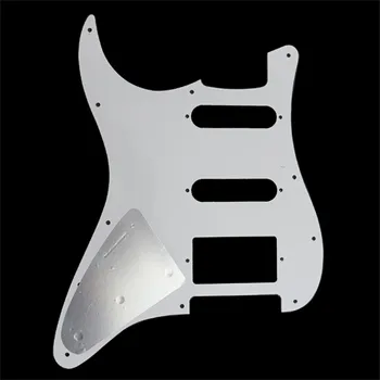 SSH Gitar Pickguard Scratch Plaka Beyaz 3PLY 11 Delik Sıcak Satış Strat SQ Elektro Gitar Sıcak Satış Gitar Koruma Parçaları