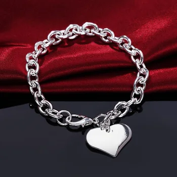 Sıcak Satış 12 Stil Zincir Bilezik Gümüş Renk Kalp Mickey Çiçek Charm Bilezik Kadınlar İçin Moda Parti Takı En İyi Hediye Yeni