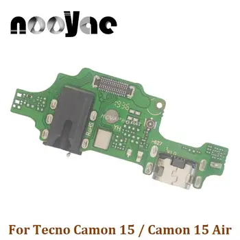 Tecno Camon 15 Hava / Camon 15 USB şarj ünitesi Bağlantı Noktası Fişi Kulaklık Ses Jakı Mikrofon MİKROFON Flex Kablo Şarj Kurulu