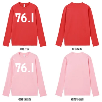 Testere Adam Güç 76.1 Kelime Baskı Cosplay Uzun Kollu T Shirt Anime Cosplay T Shirt