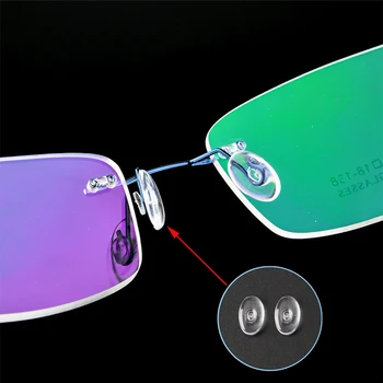 Toptan 1000 Pairs Gözlük Yumuşak PVC Push-in Burun Yastığı Oval Şekil Burun Pedi Takım Çerçevesiz Çerçeve Gözlük Aksesuarları