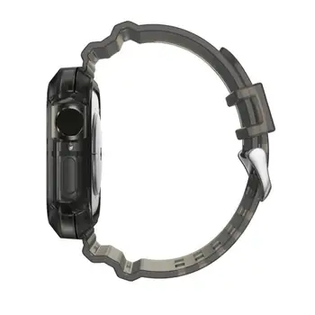 TPU şeffaf su geçirmez Watchband Bileklik kayışı değiştirme için Apple Watch 1/2/3/4/5/6 / SE
