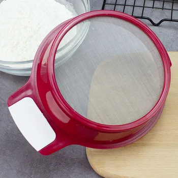 Un Filtre Elek 60 Mesh Ultra İnce Pişirme Araçları El Paslanmaz Çelik Ekran Plastik Kazıyıcı Un Elek
