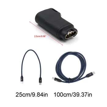 USB C Tip-C 4pin Şarj Dönüştürücü Adaptör ile şarj aleti kablosu Garmin Fenix 5/5S/5X/6/6S/6X / S40 / S60 / X10 Vivoactive 3